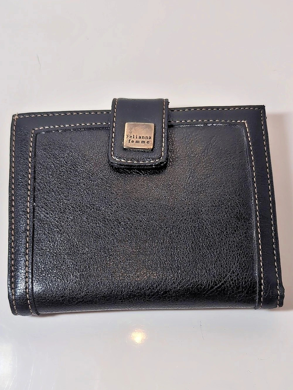 Felianna femme Black Leather-Look Bi-fold Wallet & Organizer
